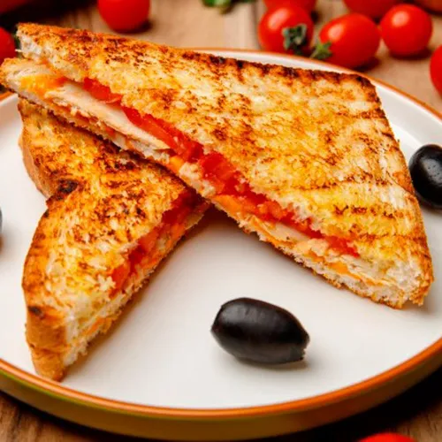 Cheese and tomato toast