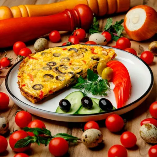 Omelette with vegetables