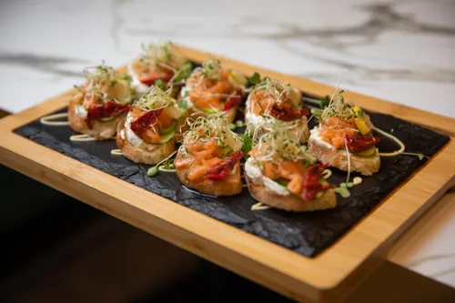 Bruschetta with salmon