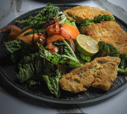 Grilled pike-perch
