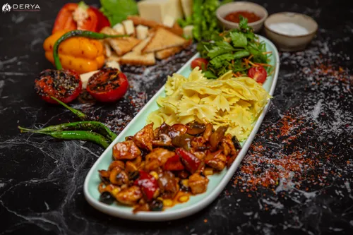 Chicken with barbecue sauce and spices