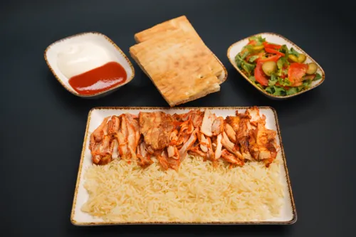 Pilaf with chicken doner
