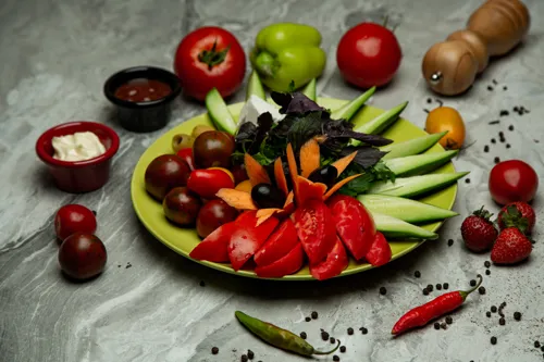 Fresh salted salad