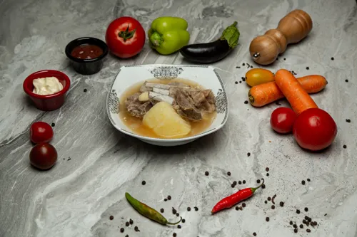 Young goat soup