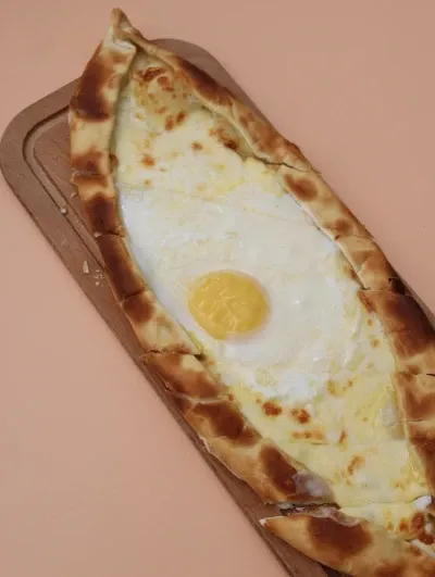 Pide with egg and cheese