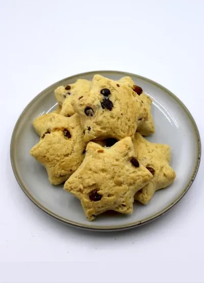 Shortbread sultana drops chocolate