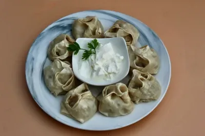 Manti with minced meat